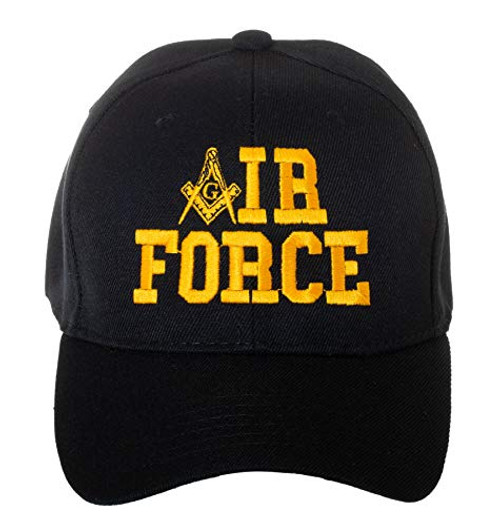 United States Air Force Masonic Square and Compass Embroidered Black Baseball Cap United States Air Force Masonic Square and Compass Embroidered Black Baseball Cap