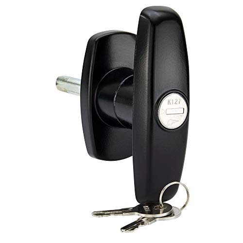 RecPro Truck Cap Lock T-323 Window Handle for LEER A.R.E. Bauer K127 Cylinder Key - Tonneau Cap Cover Lock T-323 Handle for LEER Century Bauer K127 Cylinder Key -1 Pack-