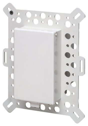 Arlington DBVM1W-1 Low Profile IN BOX Electrical Box with Weatherproof Cover for New Construction Stucco/Textured Surfaces/Rigid Siding, Vertical, 1-Gang, White