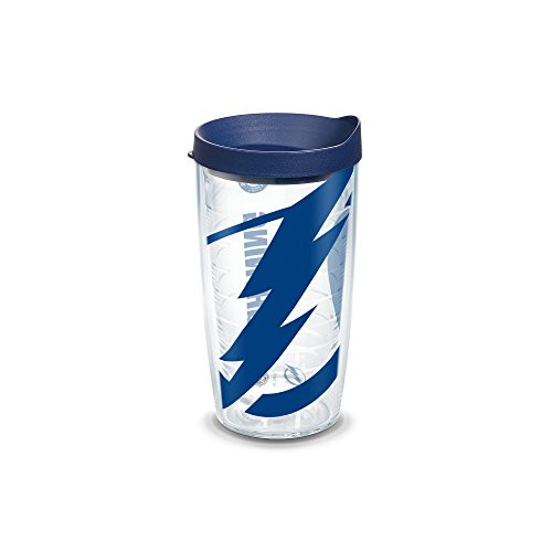 Tervis 1105279 NHL Tampa Bay Lightning Colossal Tumbler with Wrap and Navy Lid 16oz, Clear Tervis 1105279 NHL Tampa Bay Lightning Colossal Tumbler with Wrap and Navy Lid 16oz, Clear