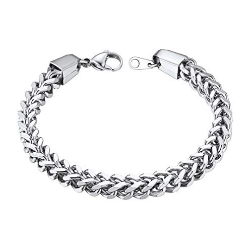 6MM Chain Link Bracelet Stainless Steel Flat Franco Curb Bracelet for Men Women Jewelry  8.3 inch 6MM Chain Link Bracelet Stainless Steel Flat Franco Curb Bracelet for Men Women Jewelry  8.3 inch