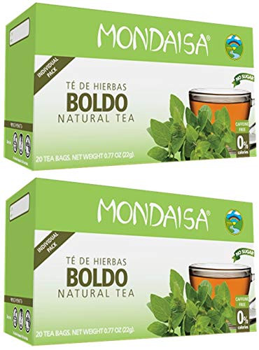 Boldo Tea - Te de Boldo - Natural Herbal Tea -2pk - 40 Satches-