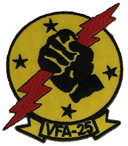 U.S. NAVY STRIKE FIGHTER SQUADRON VFA 25 inch FISTinch  SQUADRON PATCH - Color - Veteran Owned Business