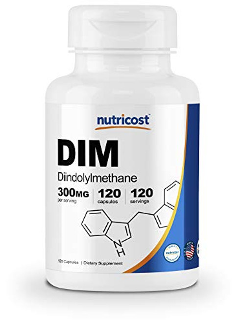 Nutricost DIM (Diindolylmethane) Plus BioPerine 300mg, 120 Capsules - Max Strength DIM Supplement Nutricost DIM (Diindolylmethane) Plus BioPerine 300mg, 120 Capsules - Max Strength DIM Supplement