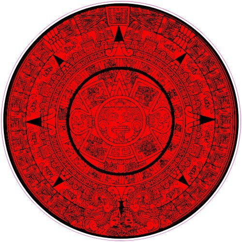 U.S. Custom Stickers Aztec Calendar Sticker  9inch