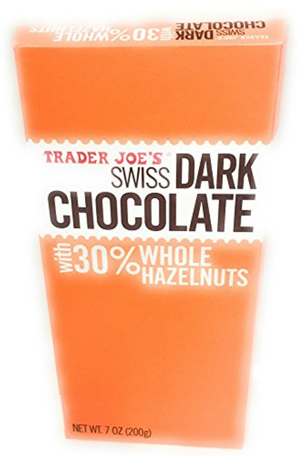 Trader Joes Swiss Dark Chocolate with 30 Percent  Whole Hazelnuts