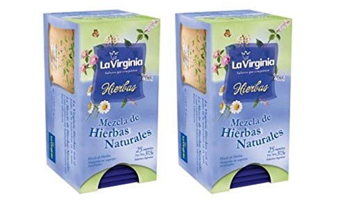 LA VIRGINIA Teas Mezcla de Hierbas Naturales 2 Pack - 25 Saquitos
