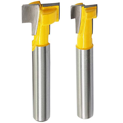 OCR 1 4inch Shank T-Slot Cutter Router Bit  1 2inch   and  3 8inch  Diam 2-Pack