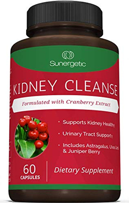 Premium Kidney Cleanse Supplement  Powerful Kidney Support Formula With Cranberry Extract Helps Support Healthy Kidneys, Bladder Health & Urinary Tract Support 60 Vegetarian Capsules