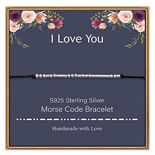 M MOOHAM Bracelets Gifts for Girlfriend Wife I Love You Morse Code Bracelet 925 Sterling Silver Bracelet Jewelry Birthday Gifts for Girlfriend I Love You Gifts for Her for Girlfriend Love Bracelet M MOOHAM Bracelets Gifts for Girlfriend Wife I Love You Morse Code Bracelet 925 Sterling Silver Bracelet Jewelry Birthday Gifts for Girlfriend I Love You Gifts for Her for Girlfriend Love Bracelet