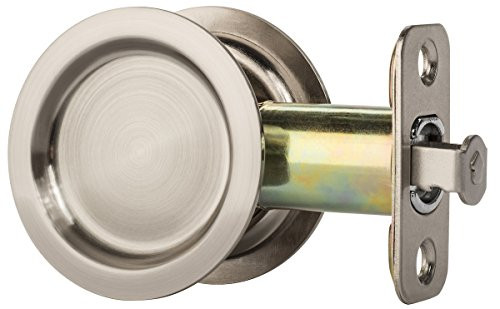 Dynasty Hardware Round Hall/Closet Passage Pocket Door Latch Satin NIckel