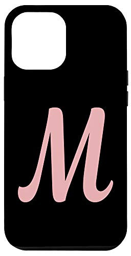 iPhone 12 Pro Max Rose Pink Monogram M Initial Capital Letter M Gifts Phone Case