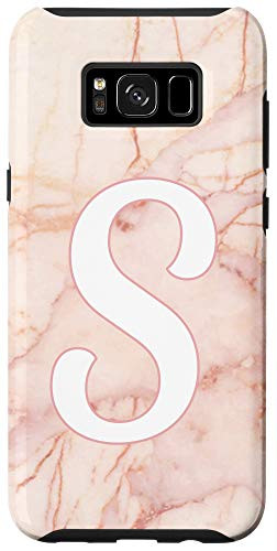 Galaxy S8 Plus Rose Pink Monogram S Initial Capital Letter S Gifts Phone Case