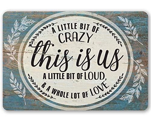 Metal Sign - This Is Us - Durable Metal Sign - 8inch  x 12inch  Use Indoor Outdoor - Makes a Great Housewarming Gift and Living Room Decor Under 20