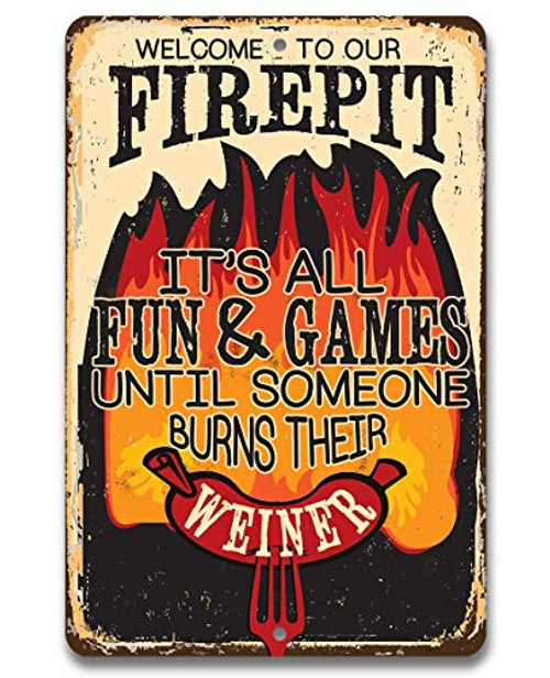 Metal Sign - It_s All Fun and Games - Durable Metal Sign - 8inch x 12inch Use Indoor Outdoor - Funny Father_s Day Gift and Decor for Patio Barbeque Restaurant and Grill Under 20 Metal Sign - It_s All Fun and Games - Durable Metal Sign - 8inch x 12inch Use Indoor Outdoor - Funny Father_s Day Gift and Decor for Patio Barbeque Restaurant and Grill Under 20