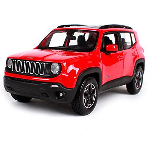 Maisto 1:24 2017 Jeep Renegade Red Diecast Model Car Toy New In Box