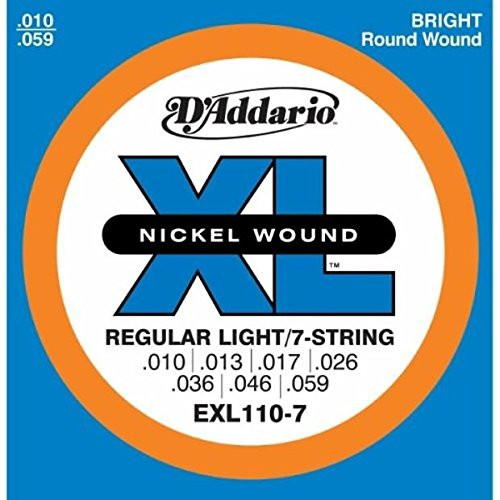 2014 D_Addario D_Addario EXL110-7 Regular Light 7-String Electric Guitar Strings N A