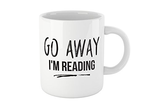 Book Lovers Reading Mug, BW Quote- GO AWAY, I'M READING MUG - Bookworm Gifts, Funny Bookish Coffee Mug, Reader Gift, Teacher Gift! Book Lovers Reading Mug, BW Quote- GO AWAY, I'M READING MUG - Bookworm Gifts, Funny Bookish Coffee Mug, Reader Gift, Teacher Gift!