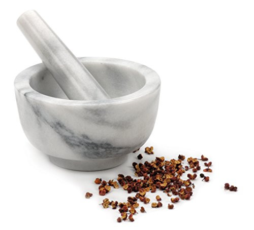RSVP White Marble Mortar and Pestle