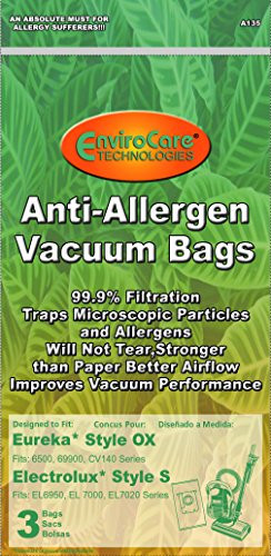 PAPER BAG  LUX STYLE S EUR OX ALLERGEN ENV 3PK