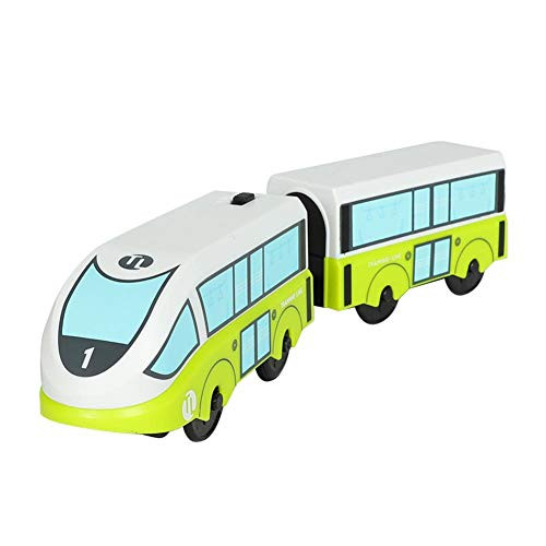Battery Operated Toy Train  Railway Locomotive Train Magnetic Connection Compatible with Wooden Track Present for Kids -Not Included Wooden Track-