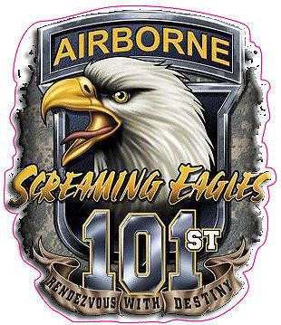 U.S. Army 101st Airborne Screaming Eagles 5 Inch Sticker for Car Decal Truck Window Laptop Auto Vinyl Motorcycle Helmet