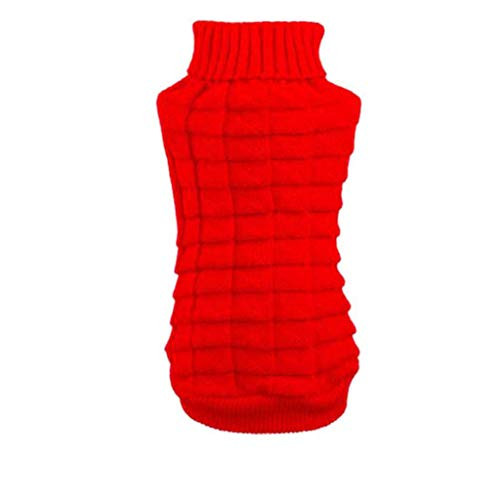 Howstar Puppy Sweater Warm Doggie Clothes Cute Knitted Classic Pet Dog Shirt Apparel -S Red- Howstar Puppy Sweater Warm Doggie Clothes Cute Knitted Classic Pet Dog Shirt Apparel -S Red-
