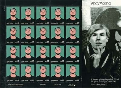 Andy Warhol 20 x 37 Cent U.S. Postage Stamps 2001