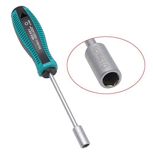 YUNAWU 1PC Metal Socket Driver Wrench Screwdriver Hex Nut Key Nutdriver Hand Tool -Chromed  5.5mm-