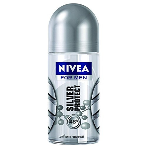 Nivea Silver Protect Deo For Men 48H Antiperspirant Deodorant Roll-On 50 mililiter -3-Pack-
