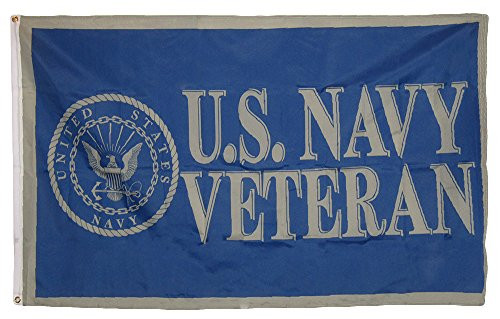 AES 3x5 3_x5_ U.S. Navy USN Veteran Vet Military Flag Banner Polyester Fade Resistant Double Stitched Premium Penant House Banner Grommets
