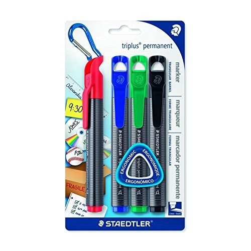 triplus permanent marker 3550-S BK4 Chisel Tip Permanent Marker - Assorted