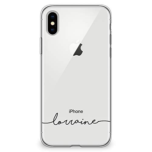 CasesByLorraine Compatible with iPhone Xs Max Case  Personalized Custom Name Text Handwriting Style Clear Transparent Case Flexible TPU Soft Gel Protective Cover for iPhone Xs Max 6.5  -2018-