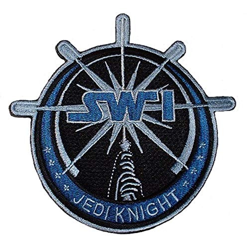 S Wars Jedi Knight Lightsaber SW1 Logo 4 1 4inch  Tall Embroidered Iron on Patch