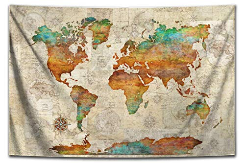 World Map Tapestry by Artist Dan Morris Includes free Dan Morris sticker World Map Tapestry by Artist Dan Morris Includes free Dan Morris sticker