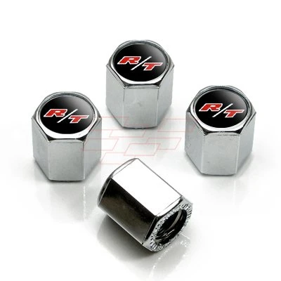 Dodge Chrome New R T Logo Tire Stem Valve Caps