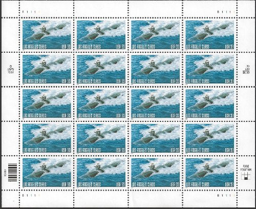 US Navy Submarine  Los Angeles class 33 cent SC 3372 U.S. Postage Stamps