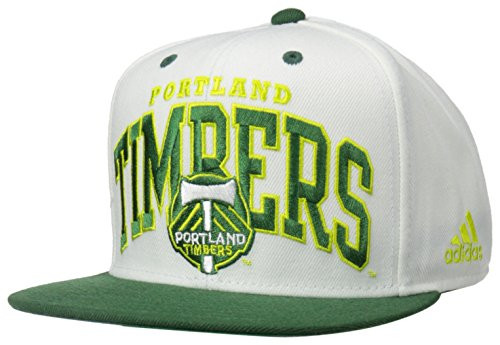 MLS Portland Timbers Men_s Name Two Tone Flat Brim Snapback Hat  One Size  White