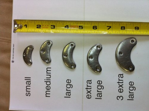 6 Pair Eagle Brand Metal Heel Plates  and  Nails for Shoes and Boots Size Large
