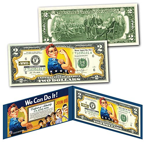 ROSIE THE RIVETER WWII Cultural Icon Women_s Economic Power Genuine U.S. 2 Bill
