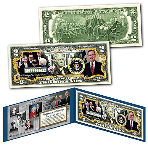 GEORGE H.W. BUSH 1924-2018 Commemorative Official 41st President U.S. 2 Bill