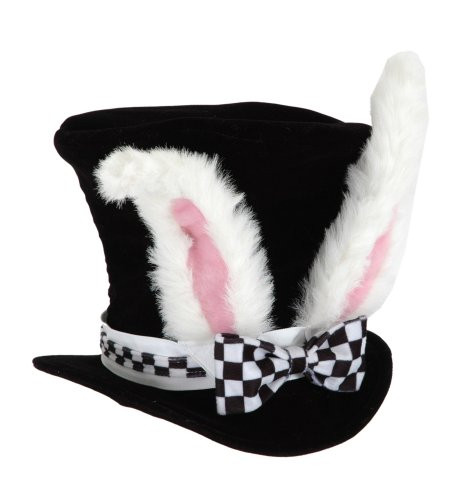 elope Kids White Rabbit Topper Plush Hat