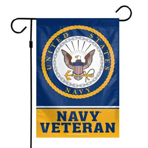 WinCraft United States Navy Veteran Garden Flag U.S. Navy Licensed 12.5inch  x 18inch
