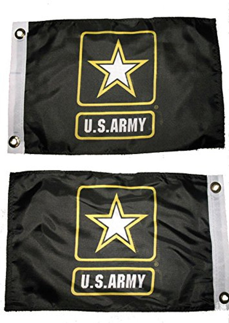 12x18 U.S. Army Star Black 2 Faced 2-ply Wind Resistant Flag 12x18 Inch