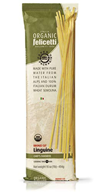 Felicetti Organic Linguine Pasta - Product of Italy - 100 Percent  Italian Organic Durum Wheat - USDA Organic Certified - Gourmet - NON-GMO certified wheat - 1 lb Package -2-