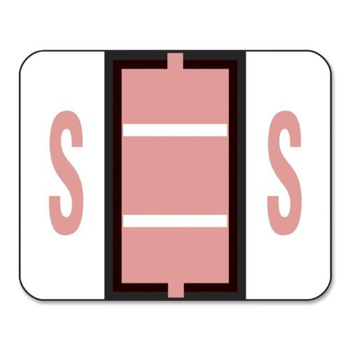 Smead BCCR Bar-Style Color-Coded Alphabetic Label  S  Label Roll  Pink  500 labels per Roll  -67089- by Smead