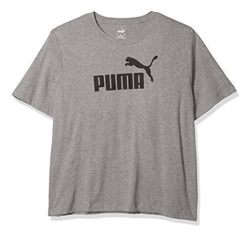 PUMA Men_s Big  and  Tall Essentials Logo TEE  Medium Gray Heather  4XL