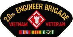 U.S. Army 20th Engineer Brigade Veteran Vietnam Patch -Large-
