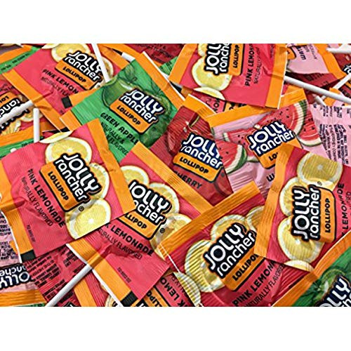 Jolly Rancher Lollipops Original Flavors Mix Flat Shape -Pack of 2 Pounds- Jolly Rancher Lollipops Original Flavors Mix Flat Shape -Pack of 2 Pounds-