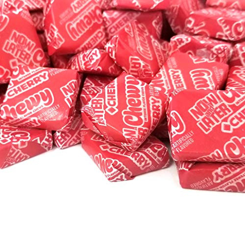 Now Later Cherry Flavored Chewy Mini Squares Taffy Candy  Bulk Pack  2 Lbs